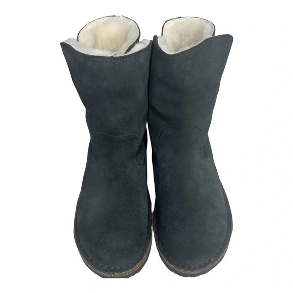 Birkenstock Women's Uppsala Shearling Suede Leather Boot in Graphite Sz: 36/5 - Picture 8 of 9